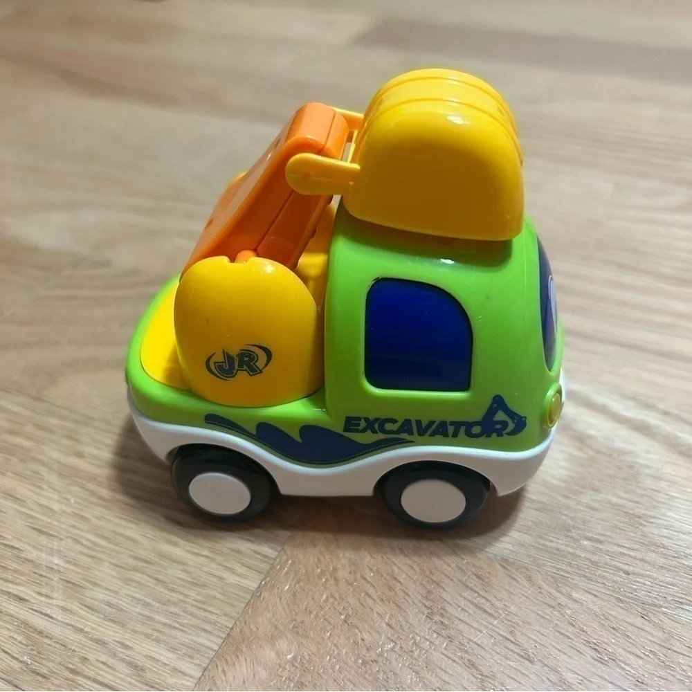 Junior Racers Excavator Push and Go Light and Sound Kids Toy Car Vehicle